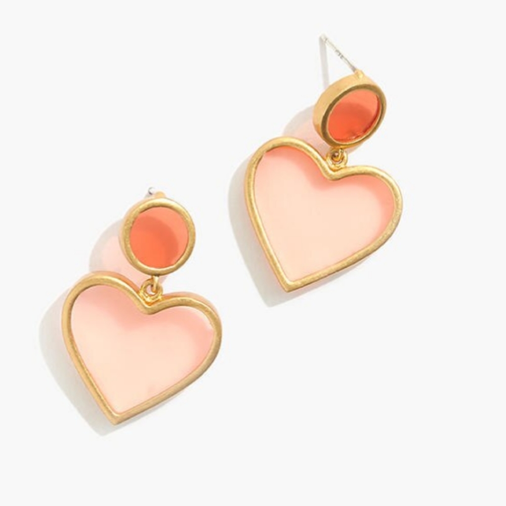 Valentine's Heart Earrings with packaging